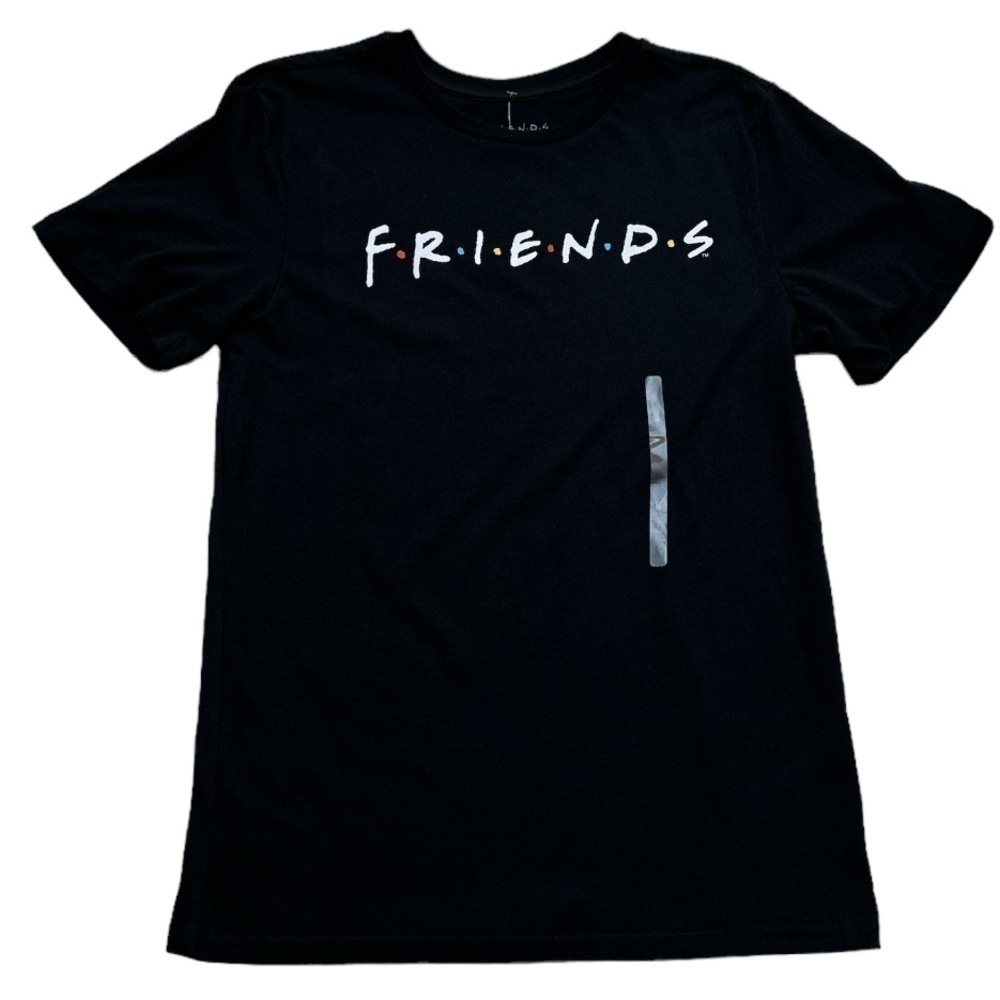 Friends the Television Series Logo T-shirt Medium Black Short Sleeves NWT